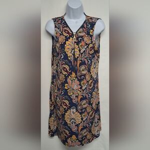 Grace Elements Petite PL Smooth Slinky Stretch Knit Dress Zipper Front Sleeve